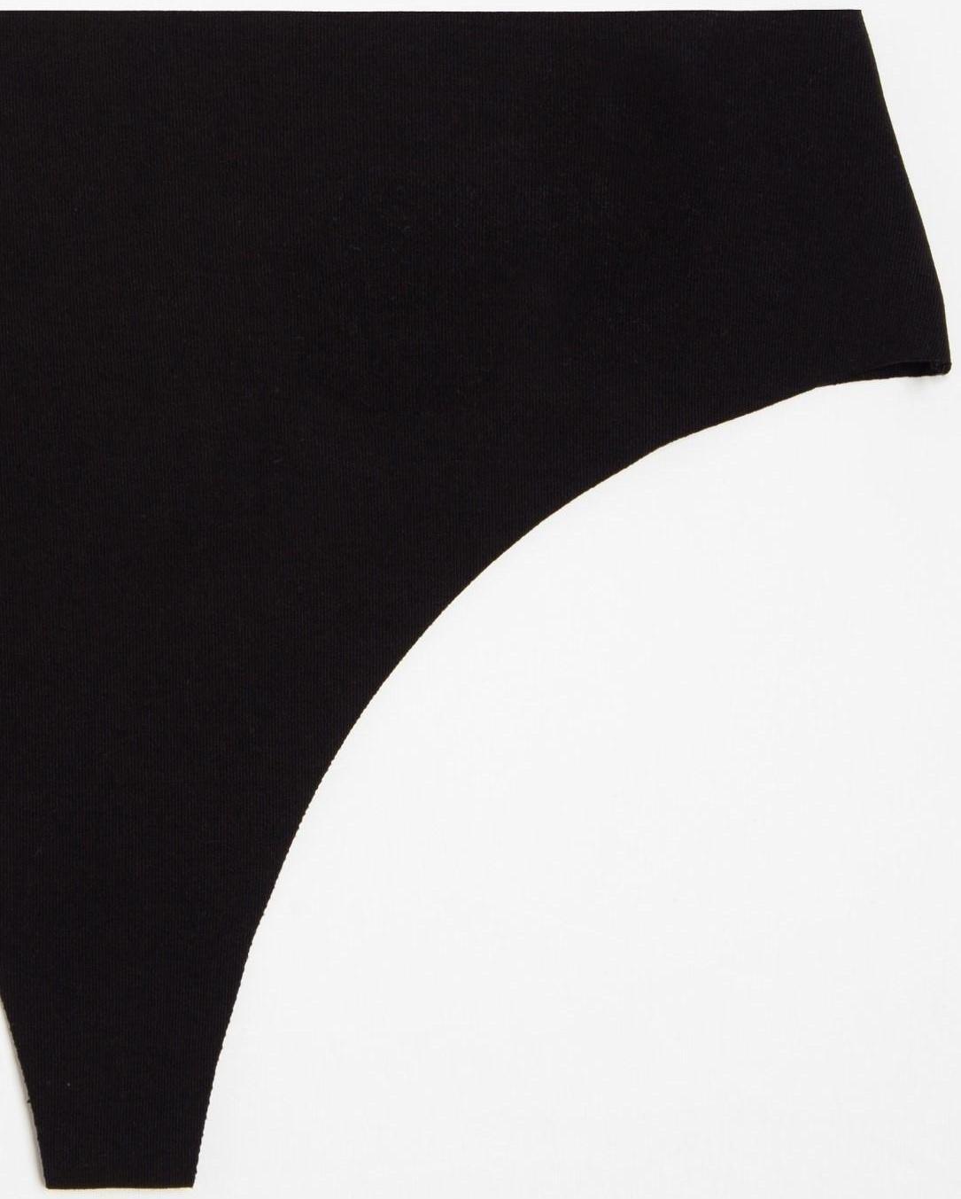 Трусы женские бесшовные стринги, цвет чёрный, размер 42-44 (M)