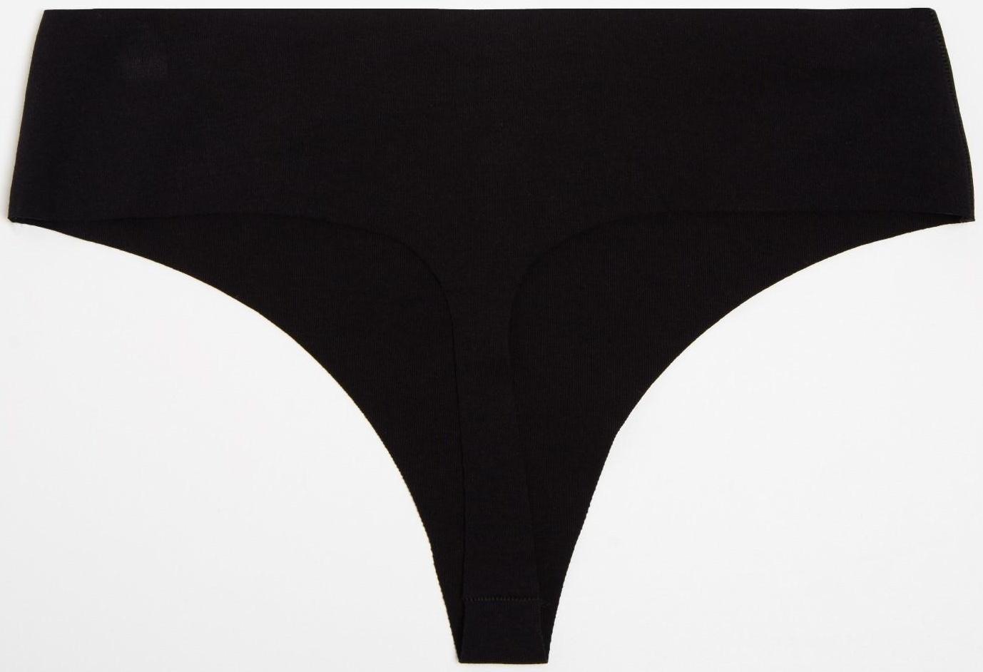 Трусы женские бесшовные стринги, цвет чёрный, размер 42-44 (M)