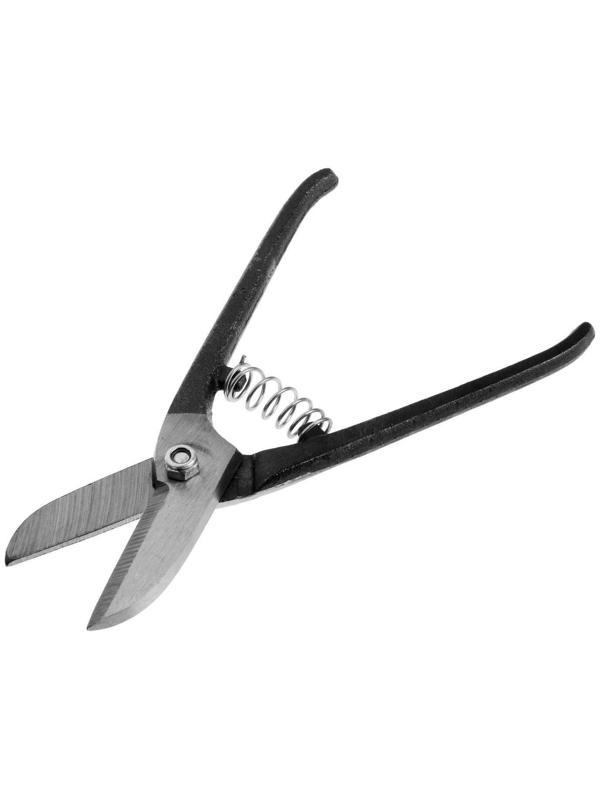 Ножницы по металлу ЛОМ, прямой рез, металлические рукоятки, 200 мм