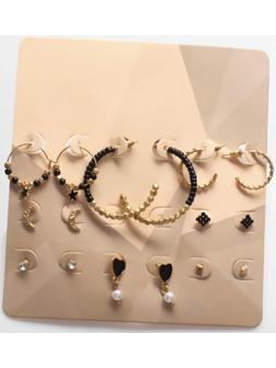 Серьги набор 8 пар 