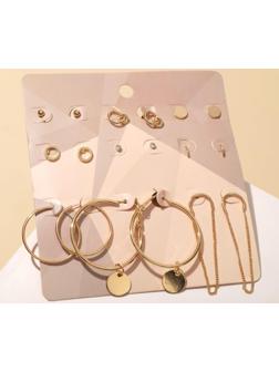 Серьги набор 9 пар 