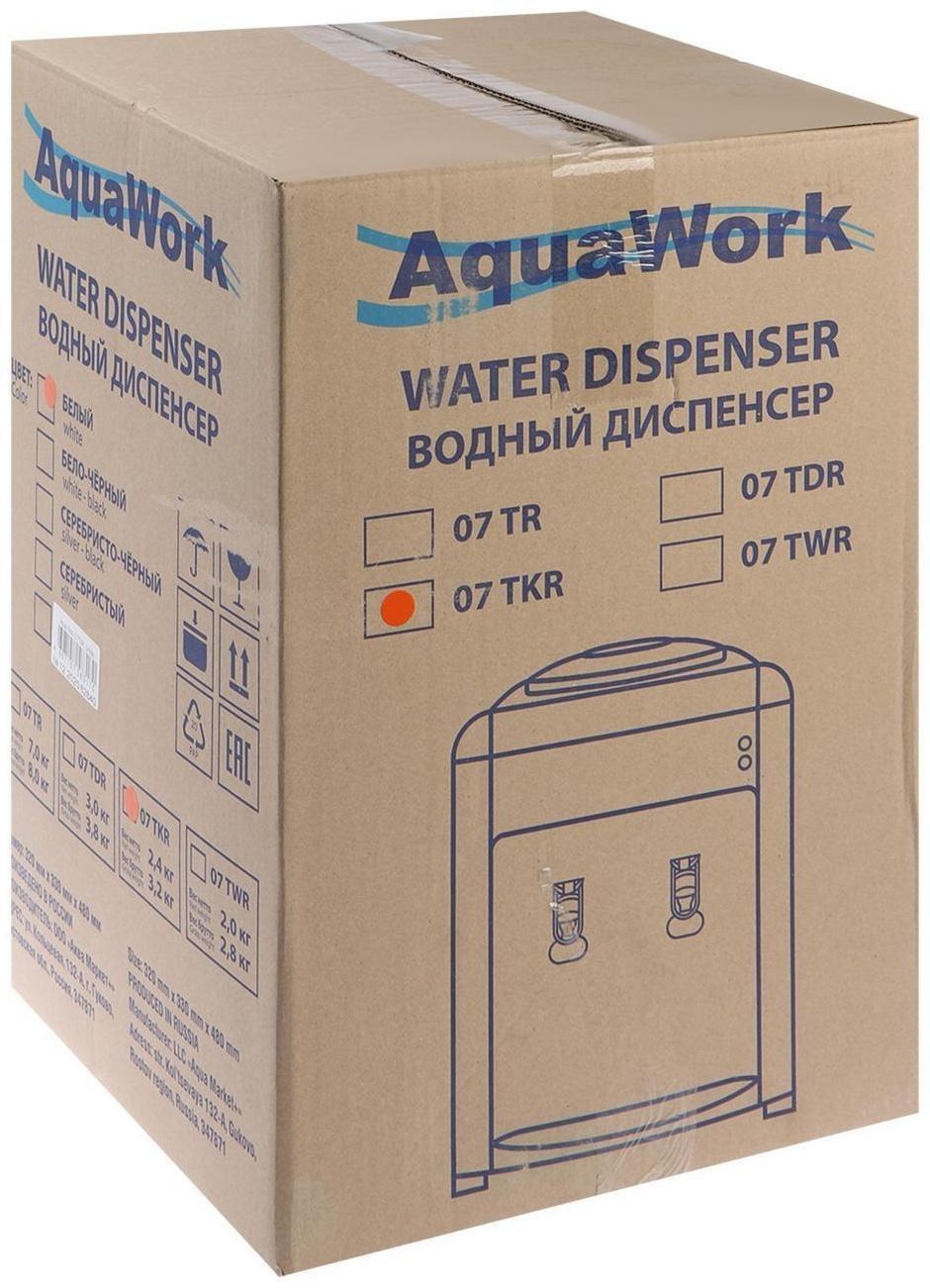 Кулер для воды AquaWork AW 0.7TKR, только нагрев, 700 Вт, белый