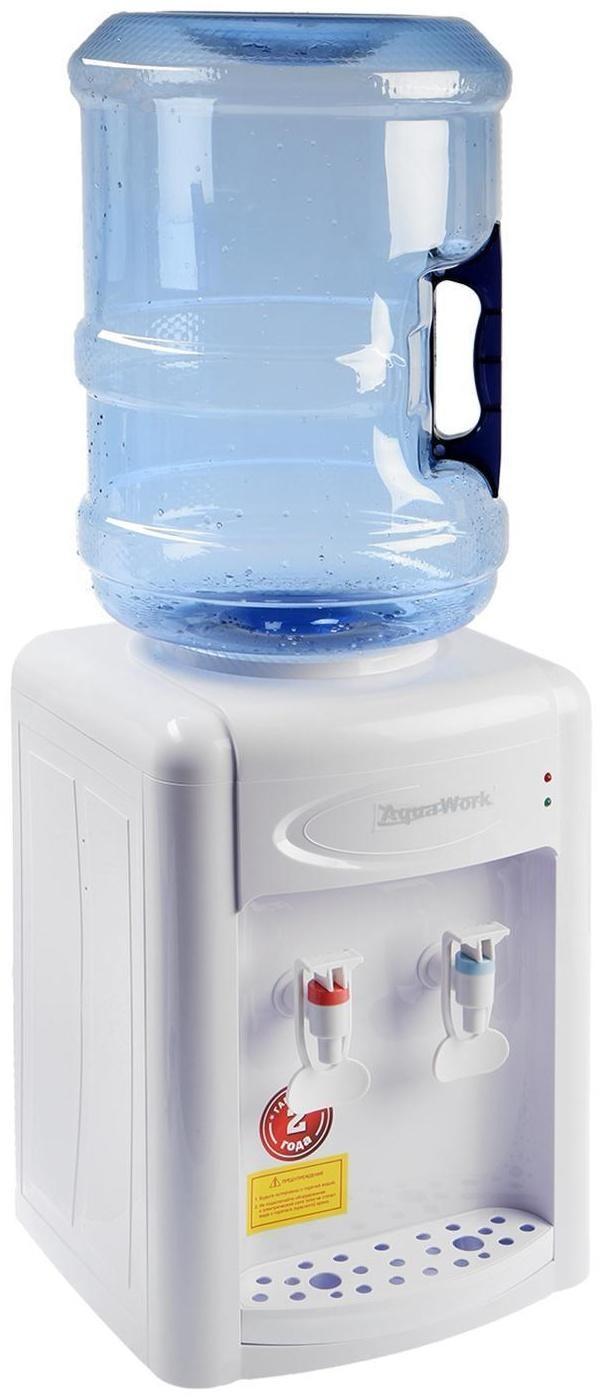 Кулер для воды AquaWork AW 0.7TKR, только нагрев, 700 Вт, белый