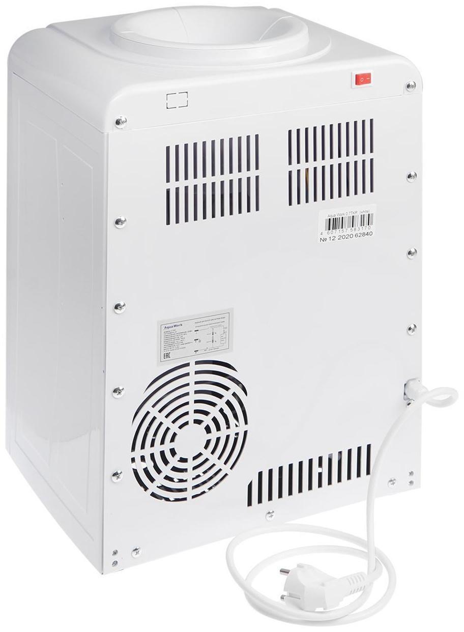 Кулер для воды AquaWork AW 0.7TKR, только нагрев, 700 Вт, белый