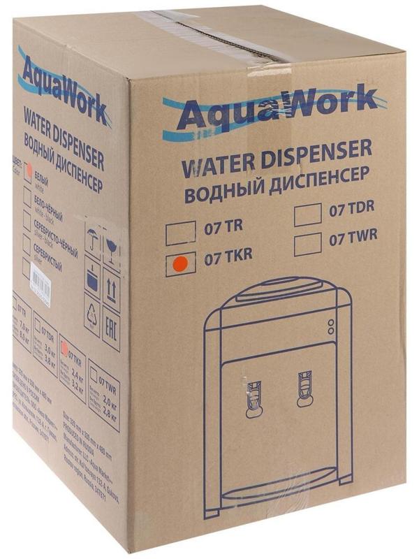 Кулер для воды AquaWork AW 0.7TKR, только нагрев, 700 Вт, белый