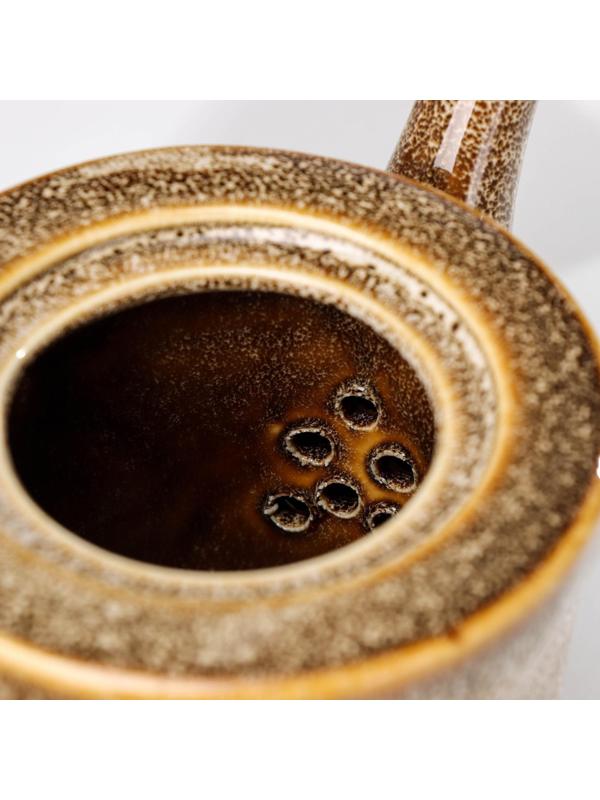 Чайник керамический заварочный «Стоун», 500 мл, цвет коричневый