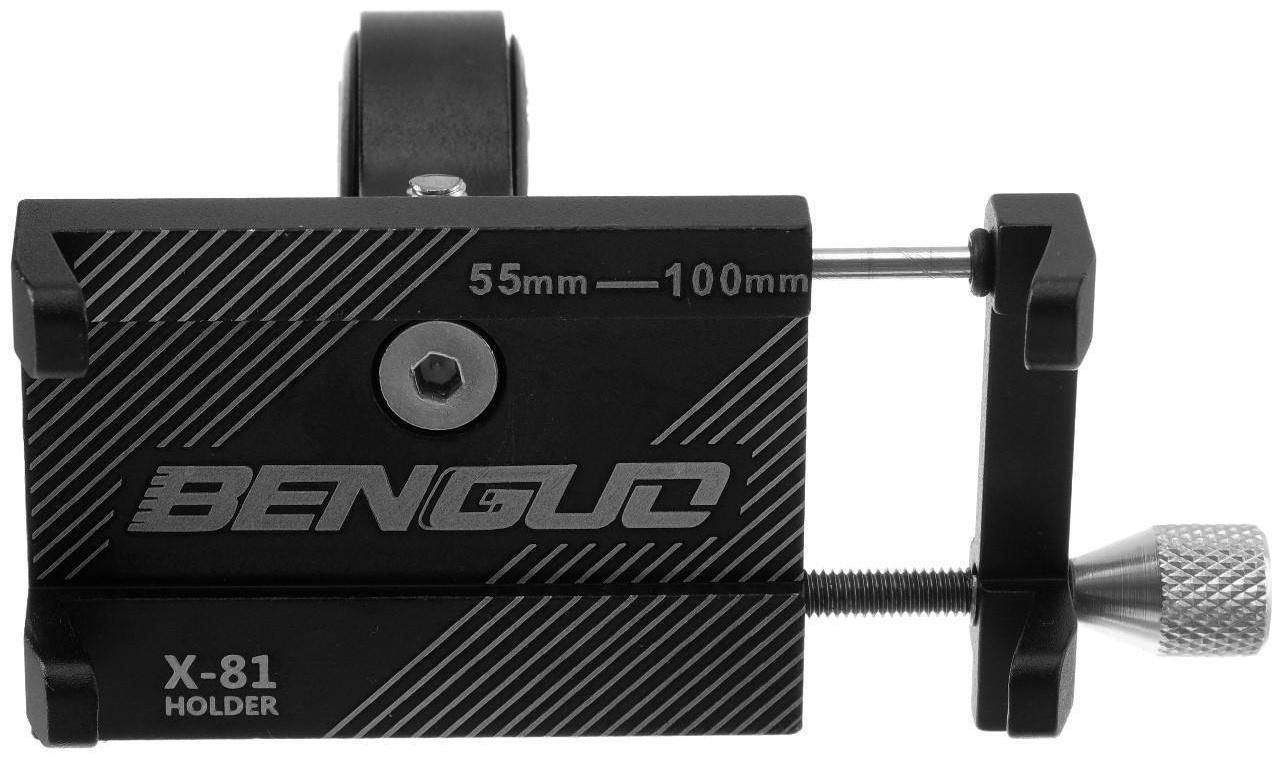 Велосипедный держатель для телефона, алюминиевый, до 185х100 мм, черный