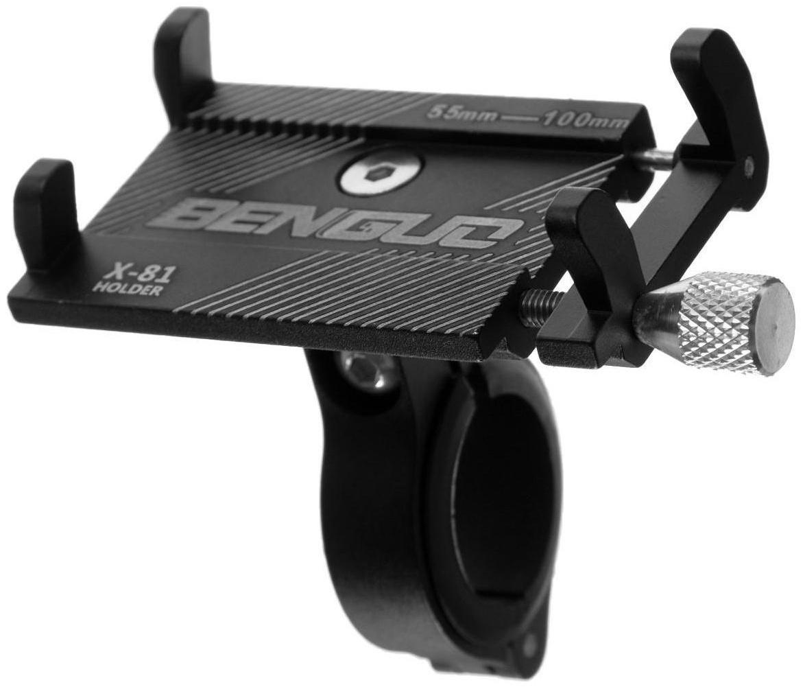 Велосипедный держатель для телефона, алюминиевый, до 185х100 мм, черный