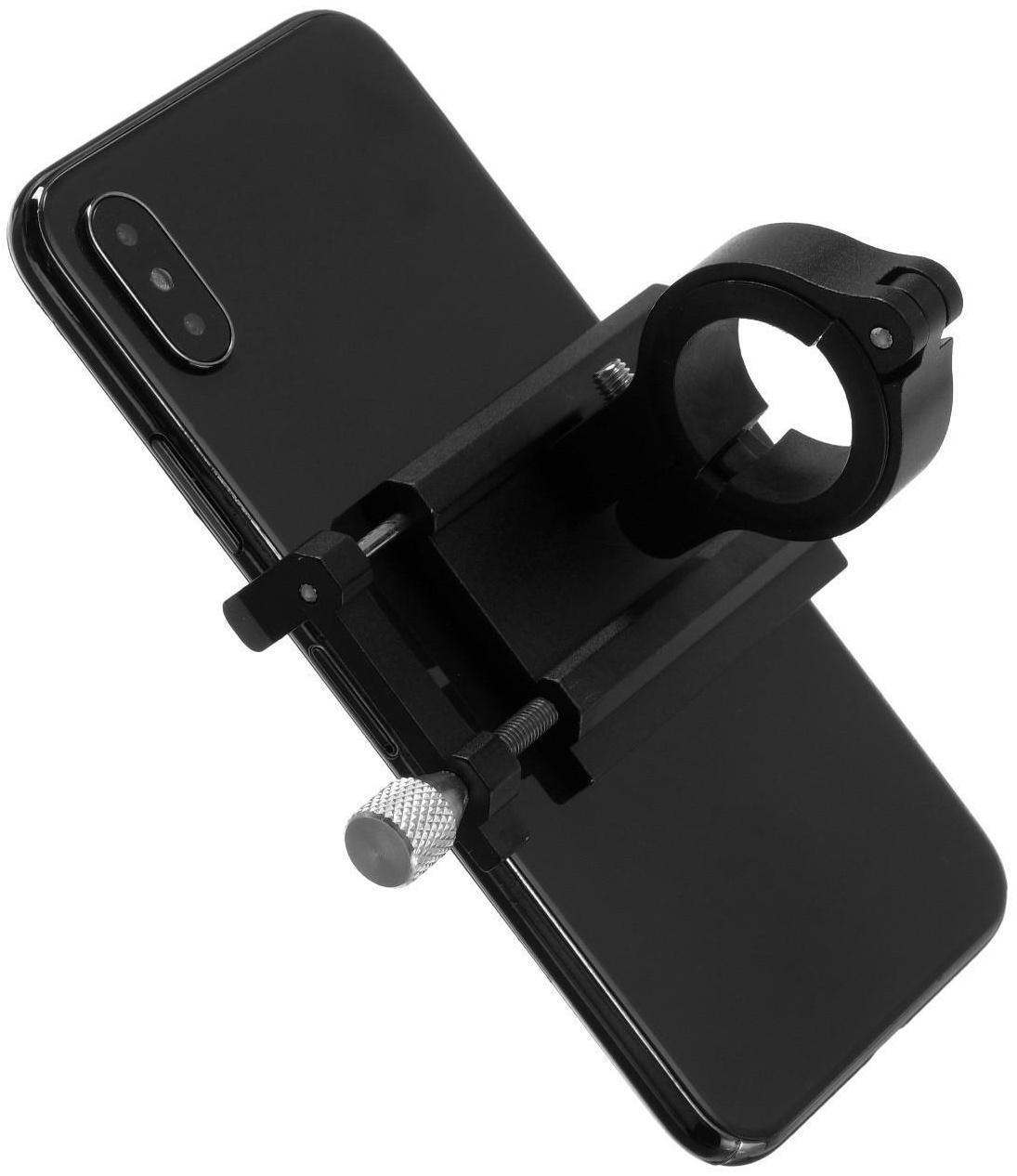 Велосипедный держатель для телефона, алюминиевый, до 185х100 мм, черный