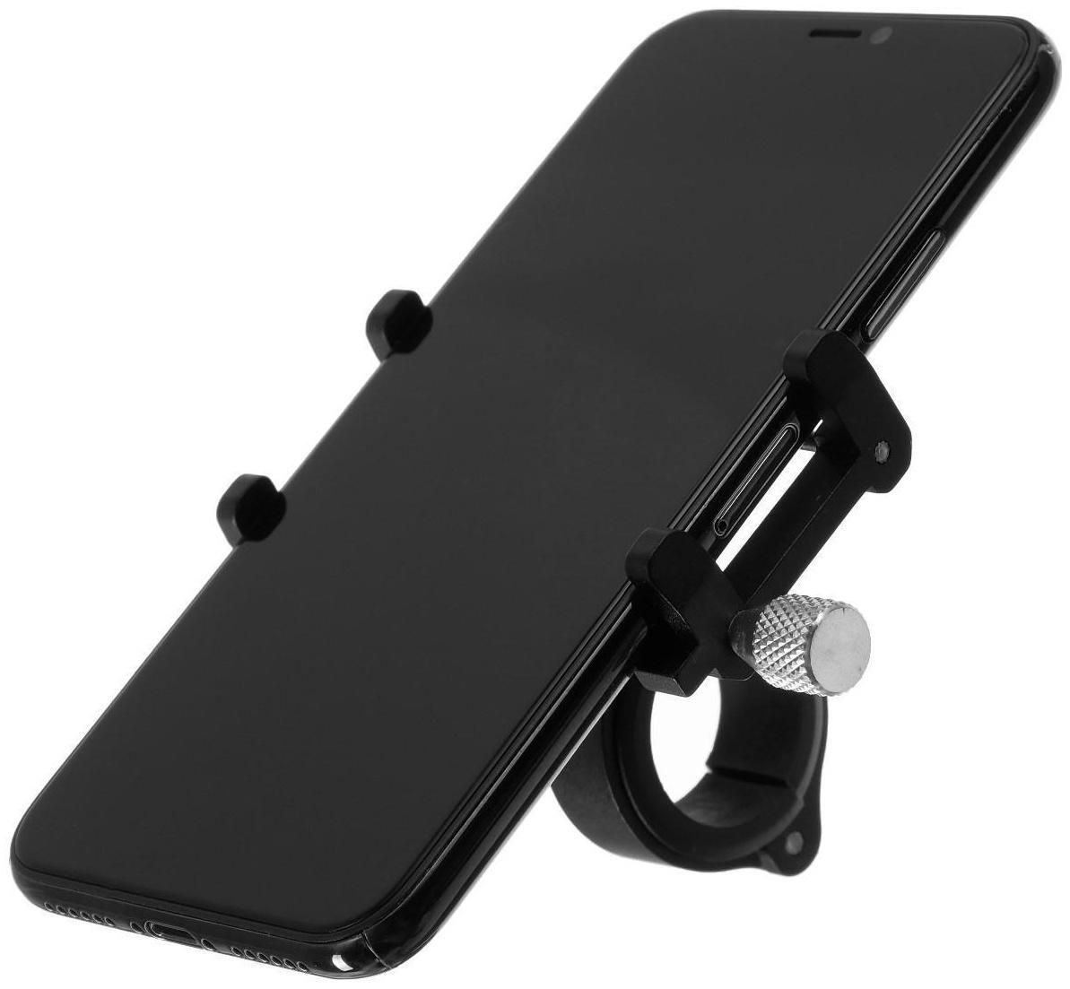 Велосипедный держатель для телефона, алюминиевый, до 185х100 мм, черный