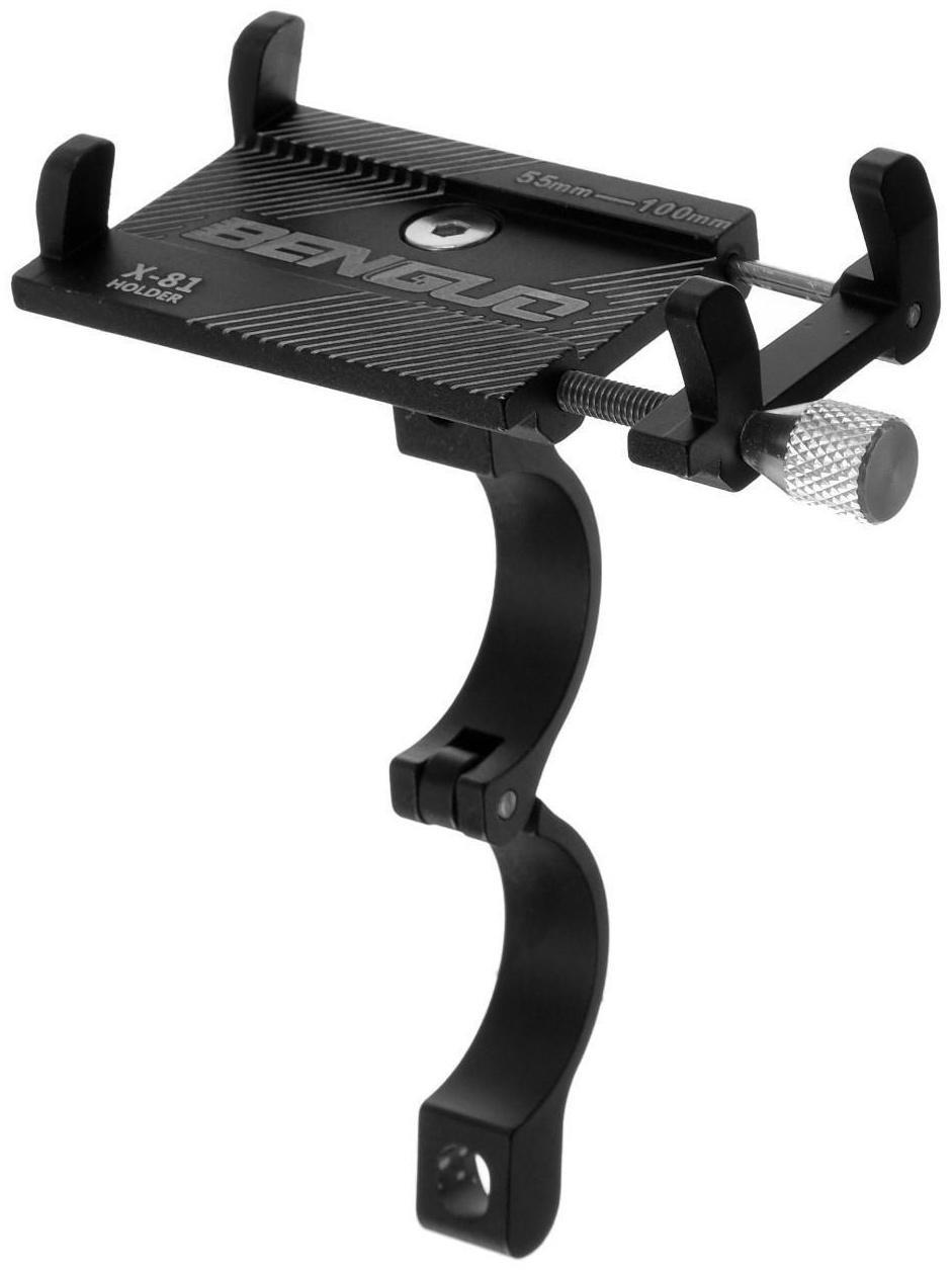 Велосипедный держатель для телефона, алюминиевый, до 185х100 мм, черный