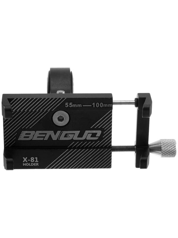 Велосипедный держатель для телефона, алюминиевый, до 185х100 мм, черный