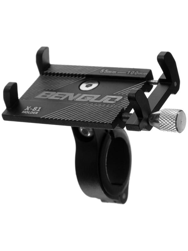 Велосипедный держатель для телефона, алюминиевый, до 185х100 мм, черный