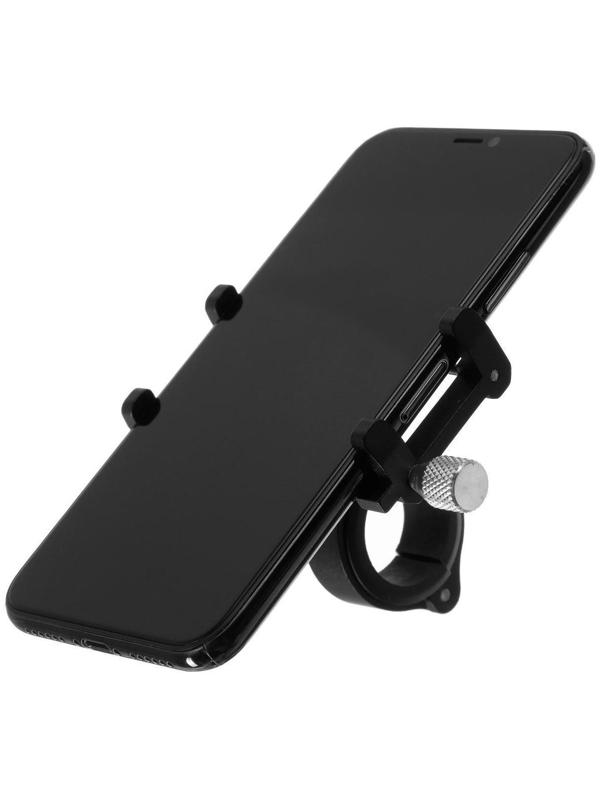 Велосипедный держатель для телефона, алюминиевый, до 185х100 мм, черный