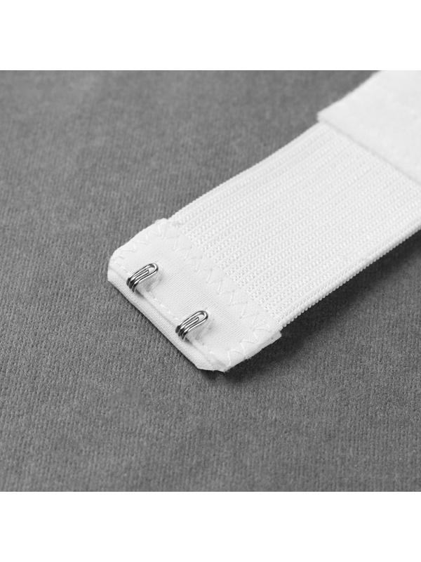 Застёжка-удлинитель для бюстгальтера, 3 ряда 2 крючка, 3,2 × 10,5 см, 5 шт, цвет белый
