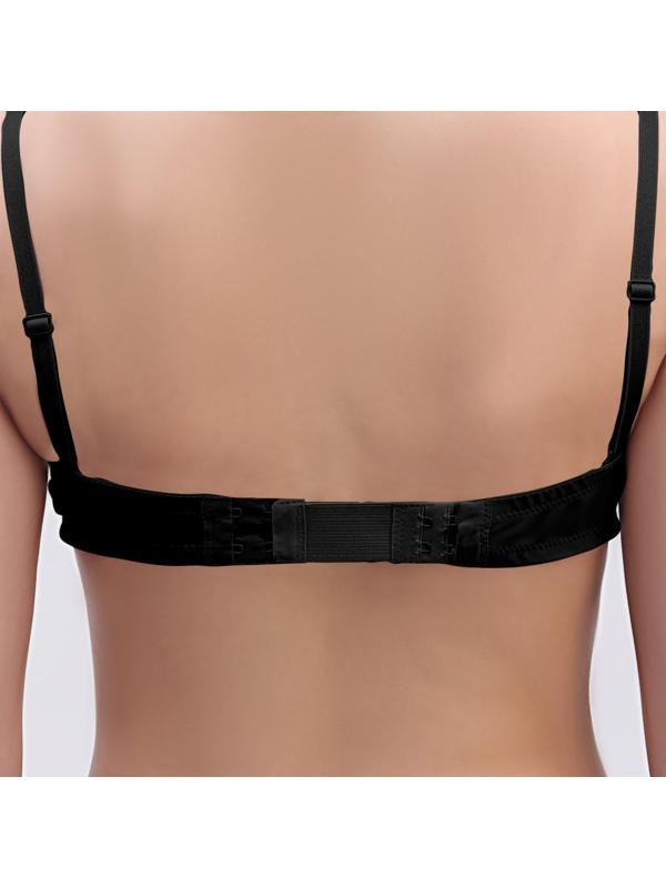 Застёжка-удлинитель для бюстгальтера, 3 ряда 2 крючка, 3,2 × 10,5 см, 5 шт, цвет чёрный