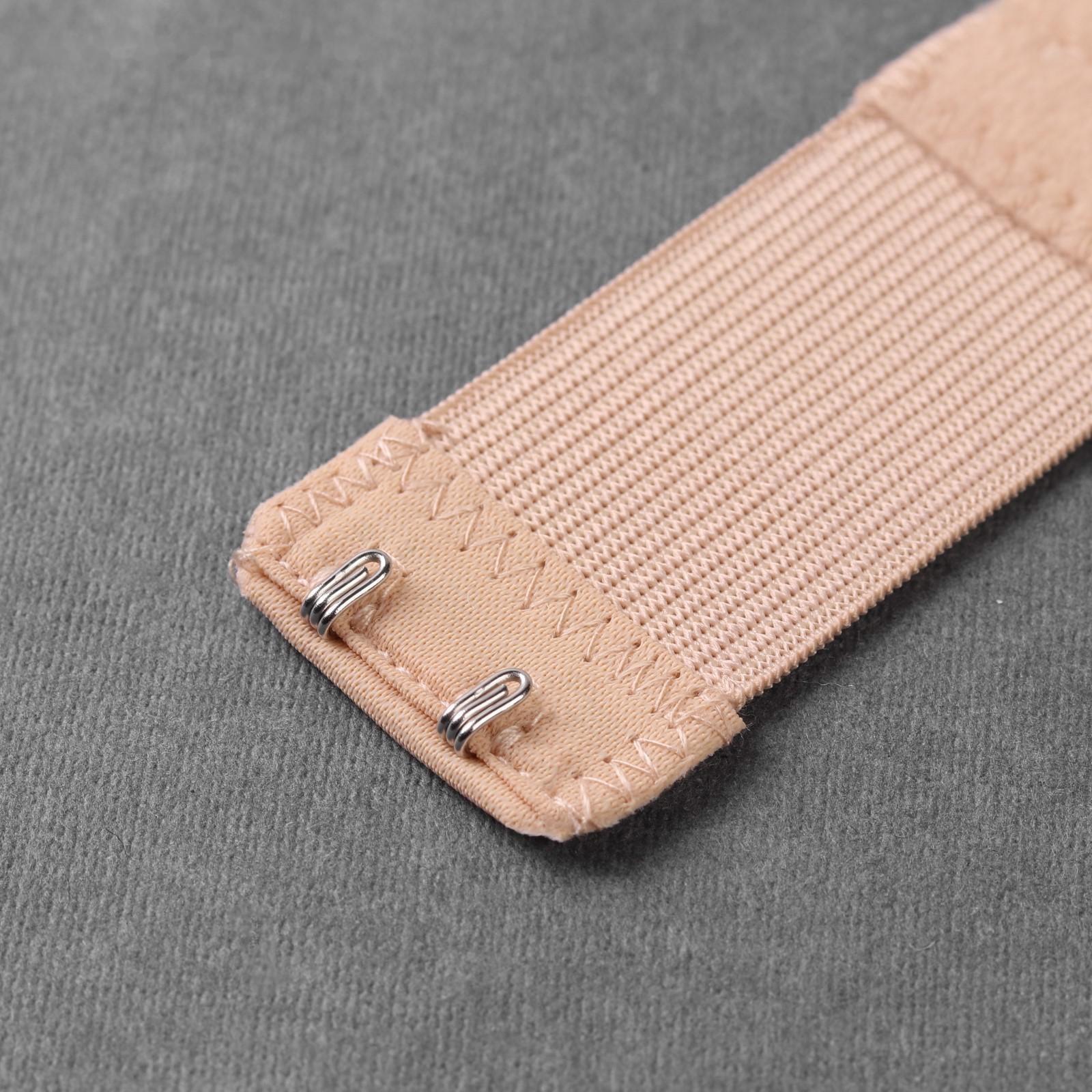 Застёжка-удлинитель для бюстгальтера, 3 ряда 2 крючка, 3,2 × 10,5 см, 3 шт, цвет белый/бежевый/чёрный