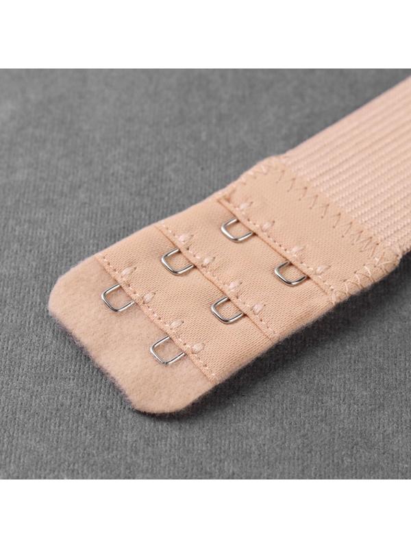 Застёжка-удлинитель для бюстгальтера, 3 ряда 2 крючка, 3,2 × 10,5 см, 3 шт, цвет белый/бежевый/чёрный