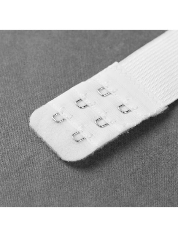 Застёжка-удлинитель для бюстгальтера, 3 ряда 2 крючка, 3,2 × 10,5 см, 3 шт, цвет белый/бежевый/чёрный
