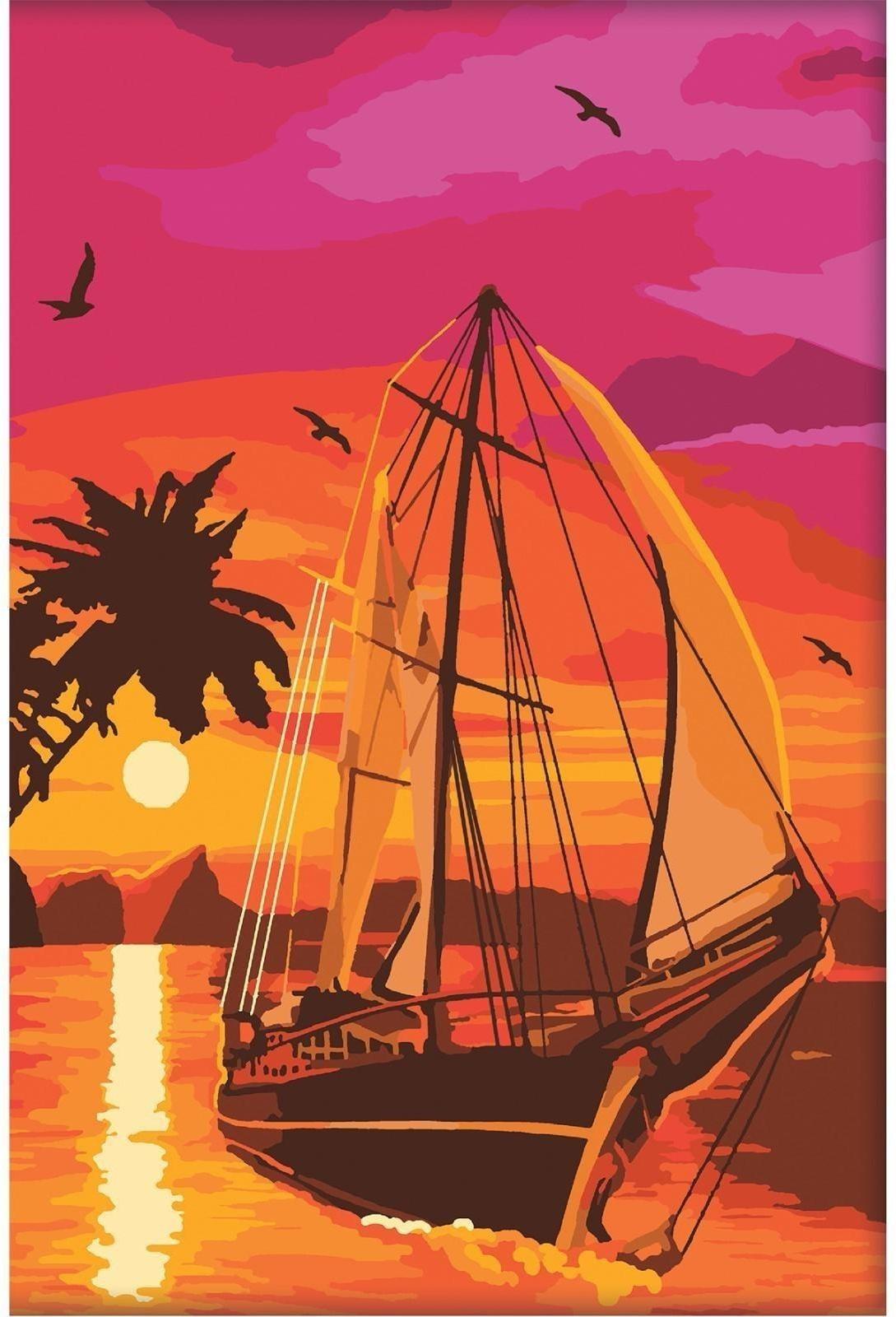 Алмазная мозаика с полным заполнением 20х30 «Парус», холст