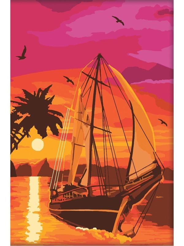 Алмазная мозаика с полным заполнением 20х30 «Парус», холст