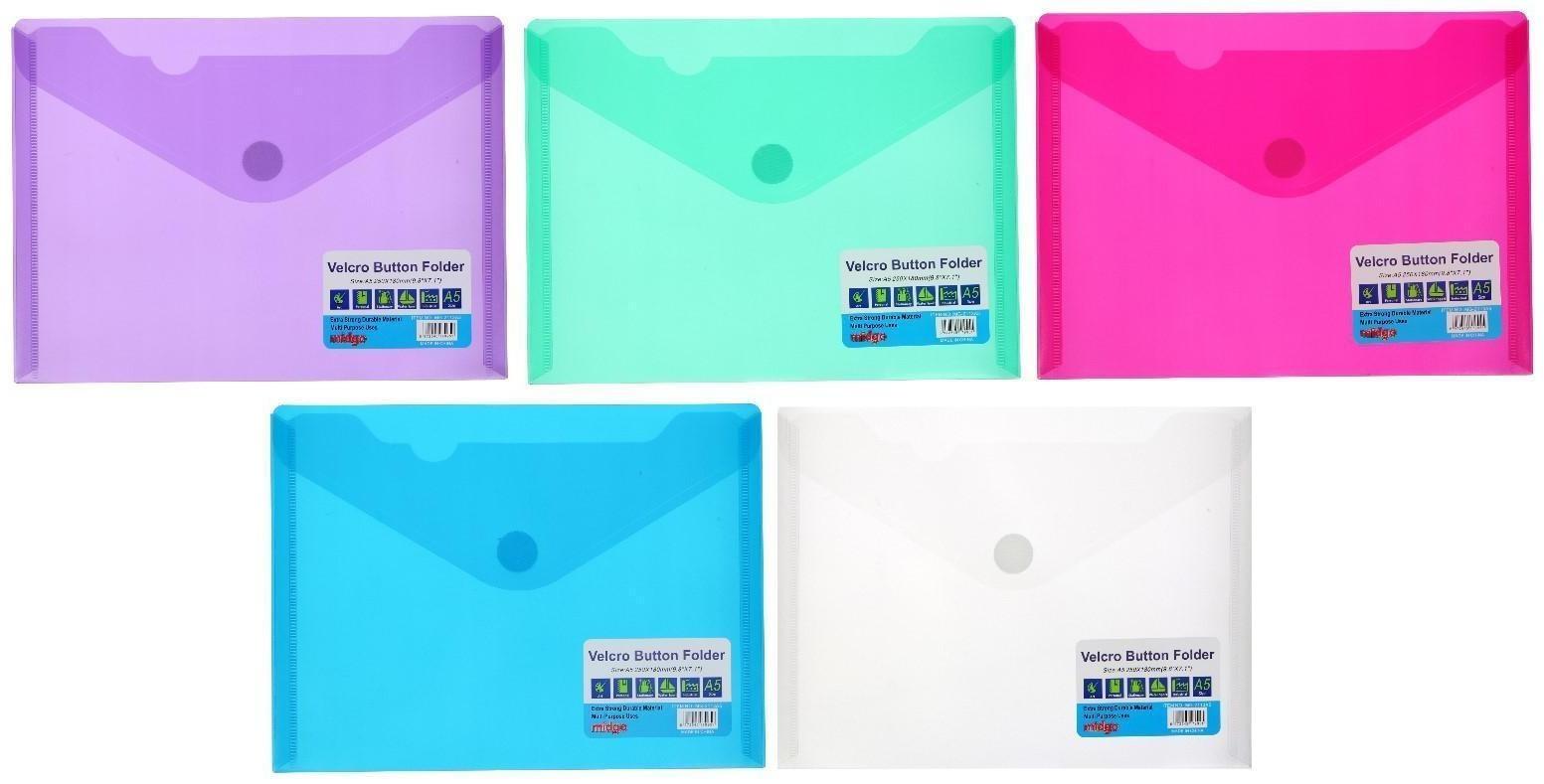 Папка на кнопке (липучке) А5, МИКС