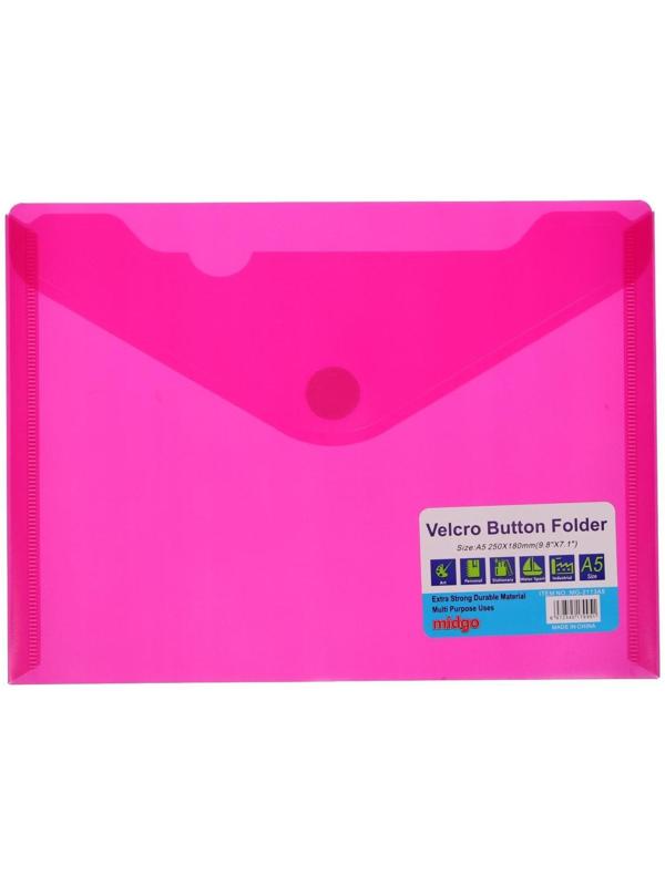 Папка на кнопке (липучке) А5, МИКС