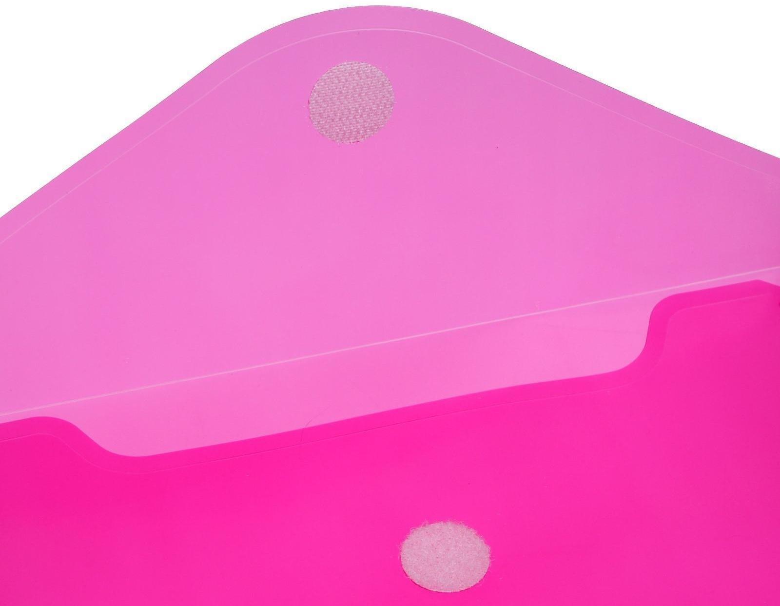 Папка на кнопке (липучке) А4, вертикальная, МИКС