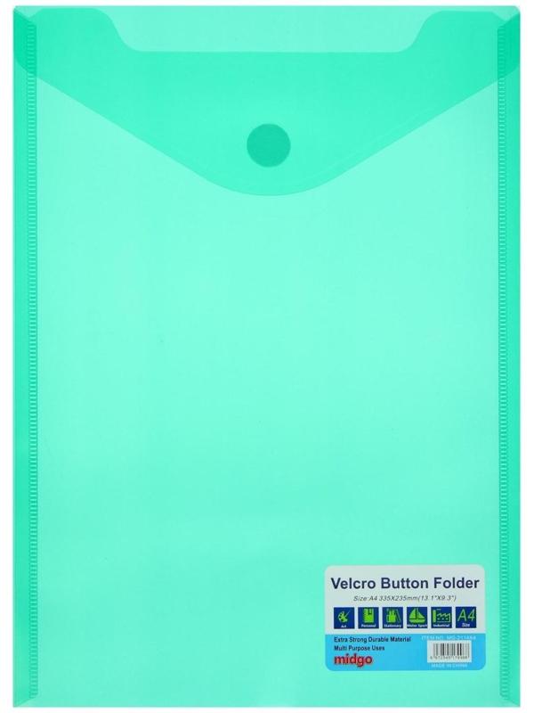 Папка на кнопке (липучке) А4, вертикальная, МИКС