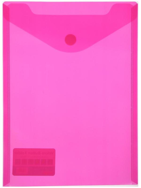 Папка на кнопке (липучке) А4, вертикальная, МИКС