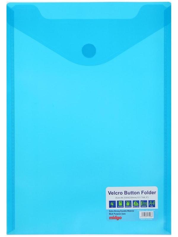 Папка на кнопке (липучке) А4, вертикальная, МИКС