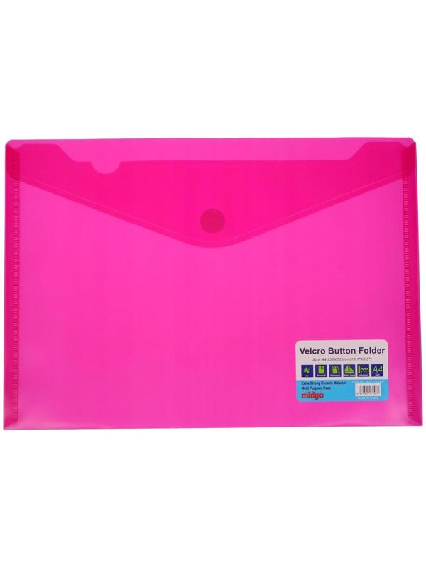 Папка на кнопке (липучке) А4, горизонтальная, МИКС