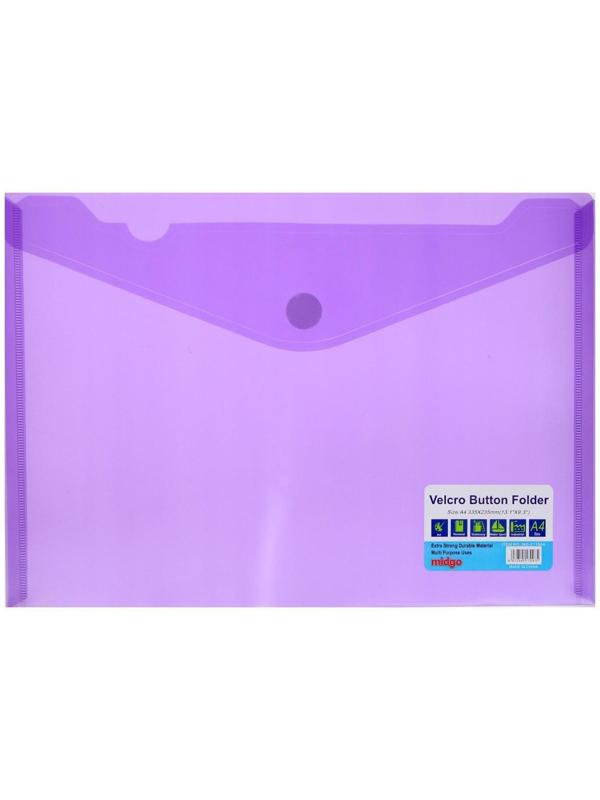Папка на кнопке (липучке) А4, горизонтальная, МИКС