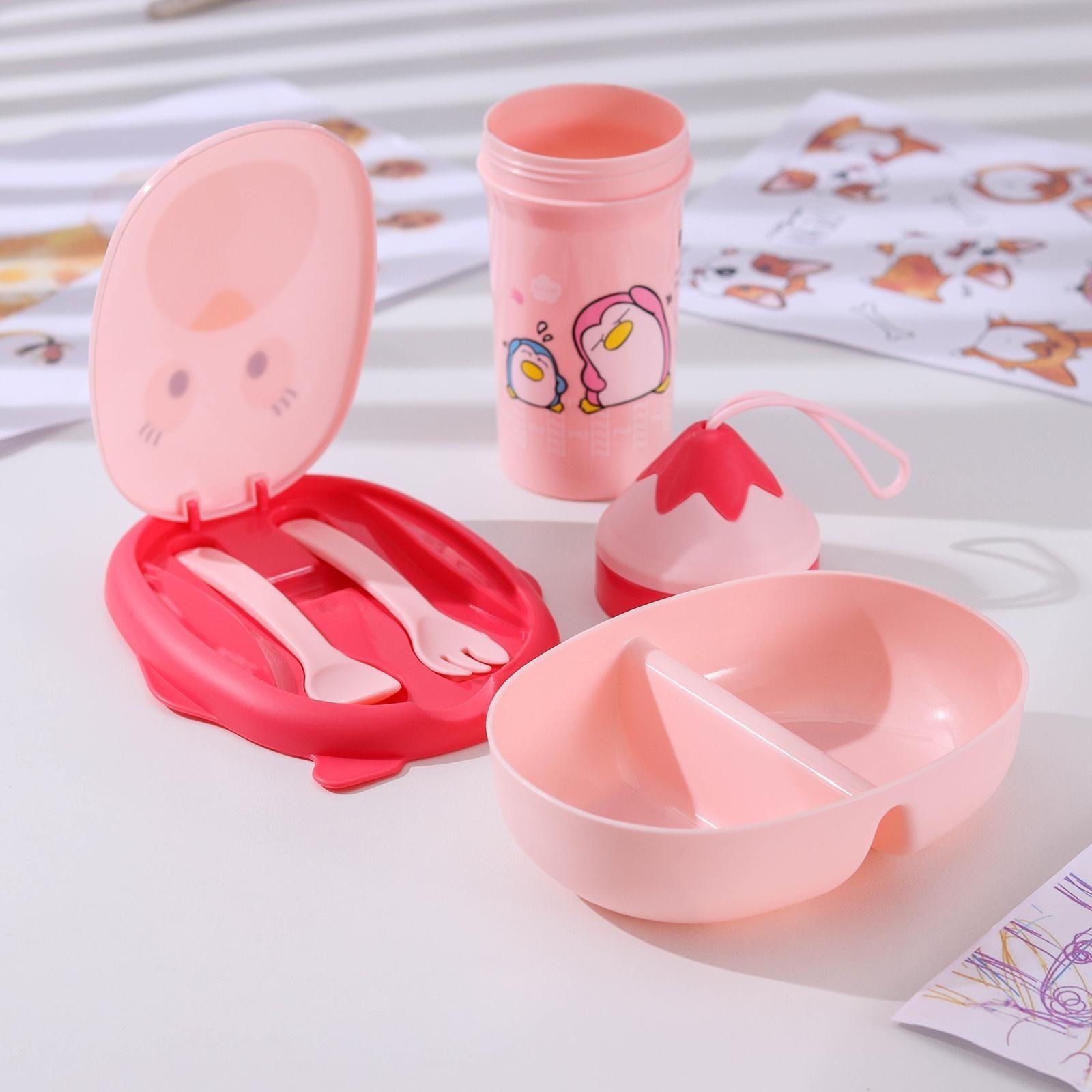 Набор «Пингви», 2 предмета: ланч-бокс, бутыль 20×18×8 см, цвет МИКС