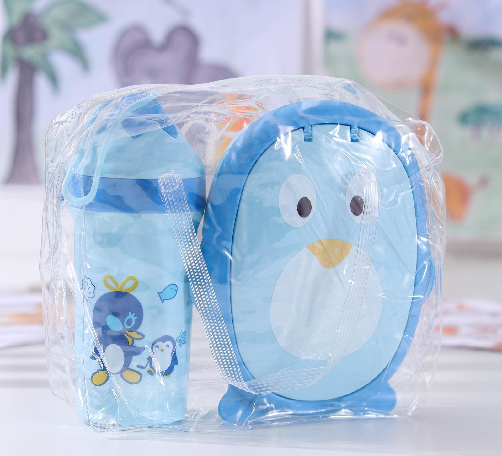 Набор «Пингви», 2 предмета: ланч-бокс, бутыль 20×18×8 см, цвет МИКС