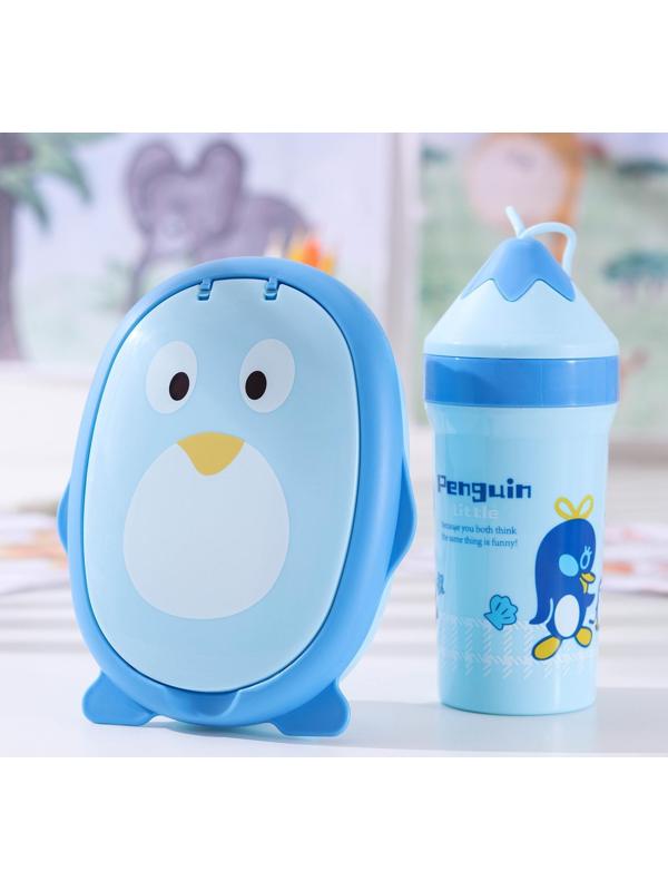 Набор «Пингви», 2 предмета: ланч-бокс, бутыль 20×18×8 см, цвет МИКС