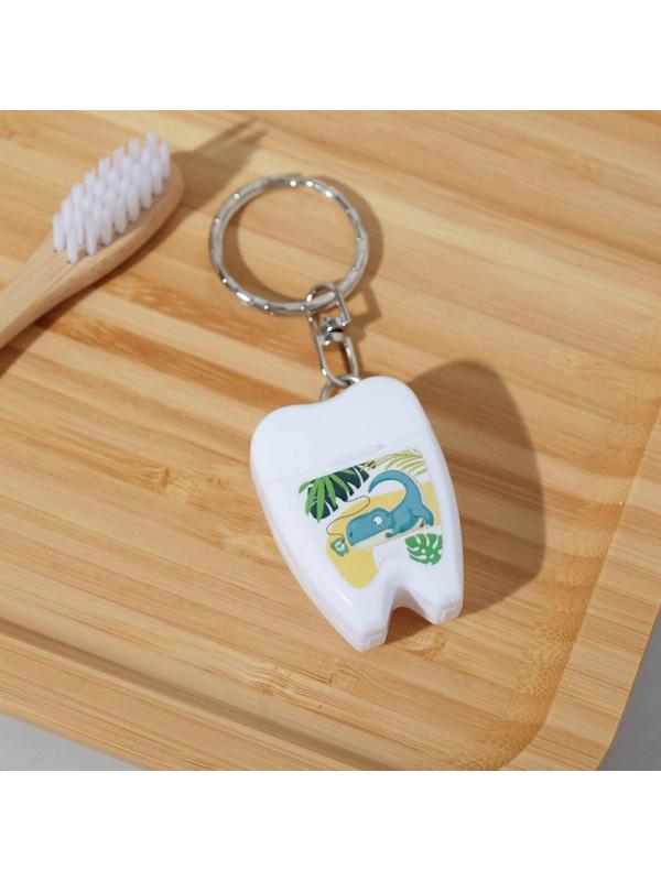 Зубная нить в форме зуба «К стоматологу не хочется», 15 м, 8 х 10,5 см