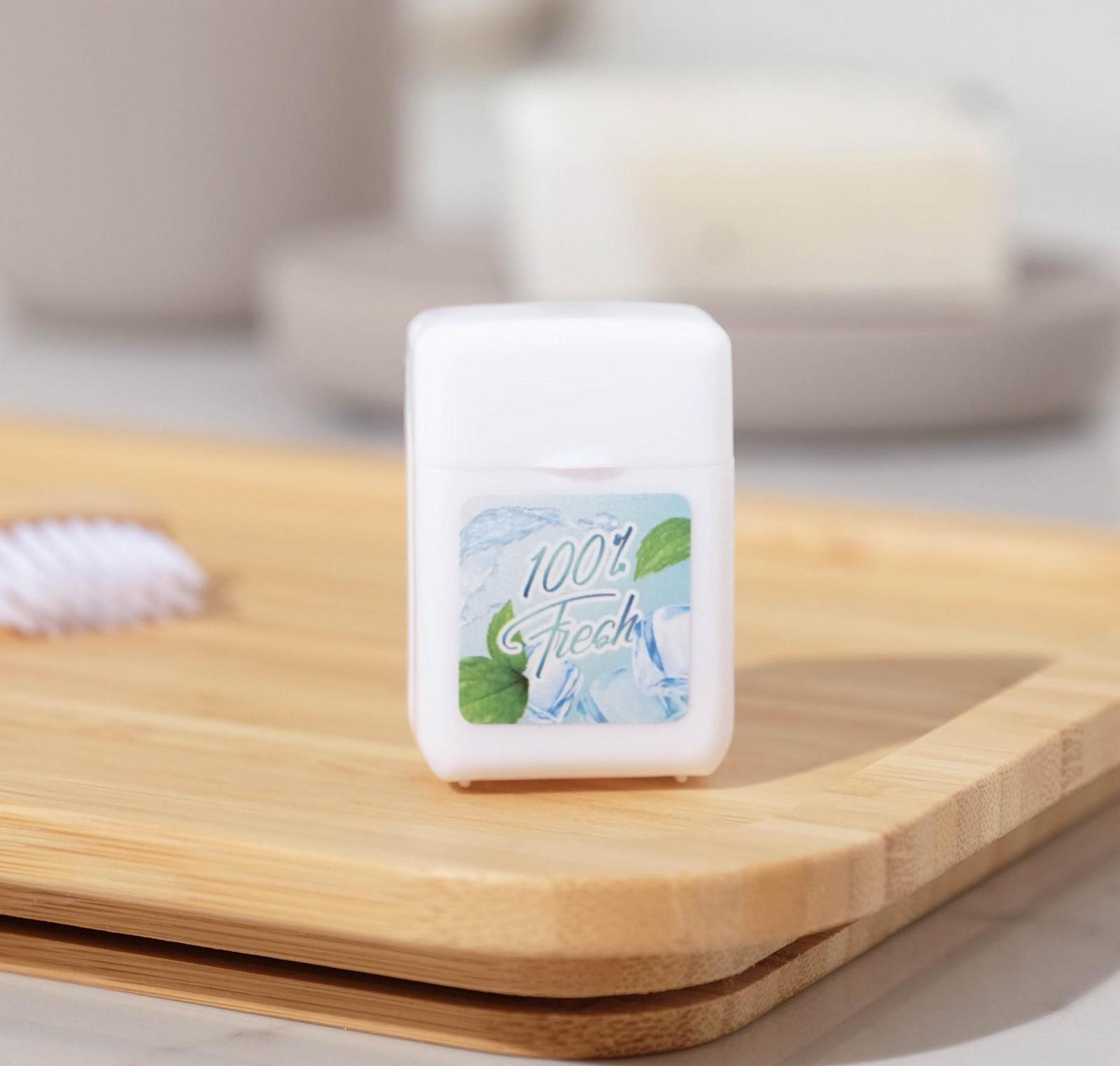 Зубная нить на подложке «Свежесть и чистота», 15 м, 6,5 х 10 см