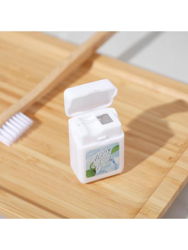 Зубная нить на подложке «Свежесть и чистота», 15 м, 6,5 х 10 см