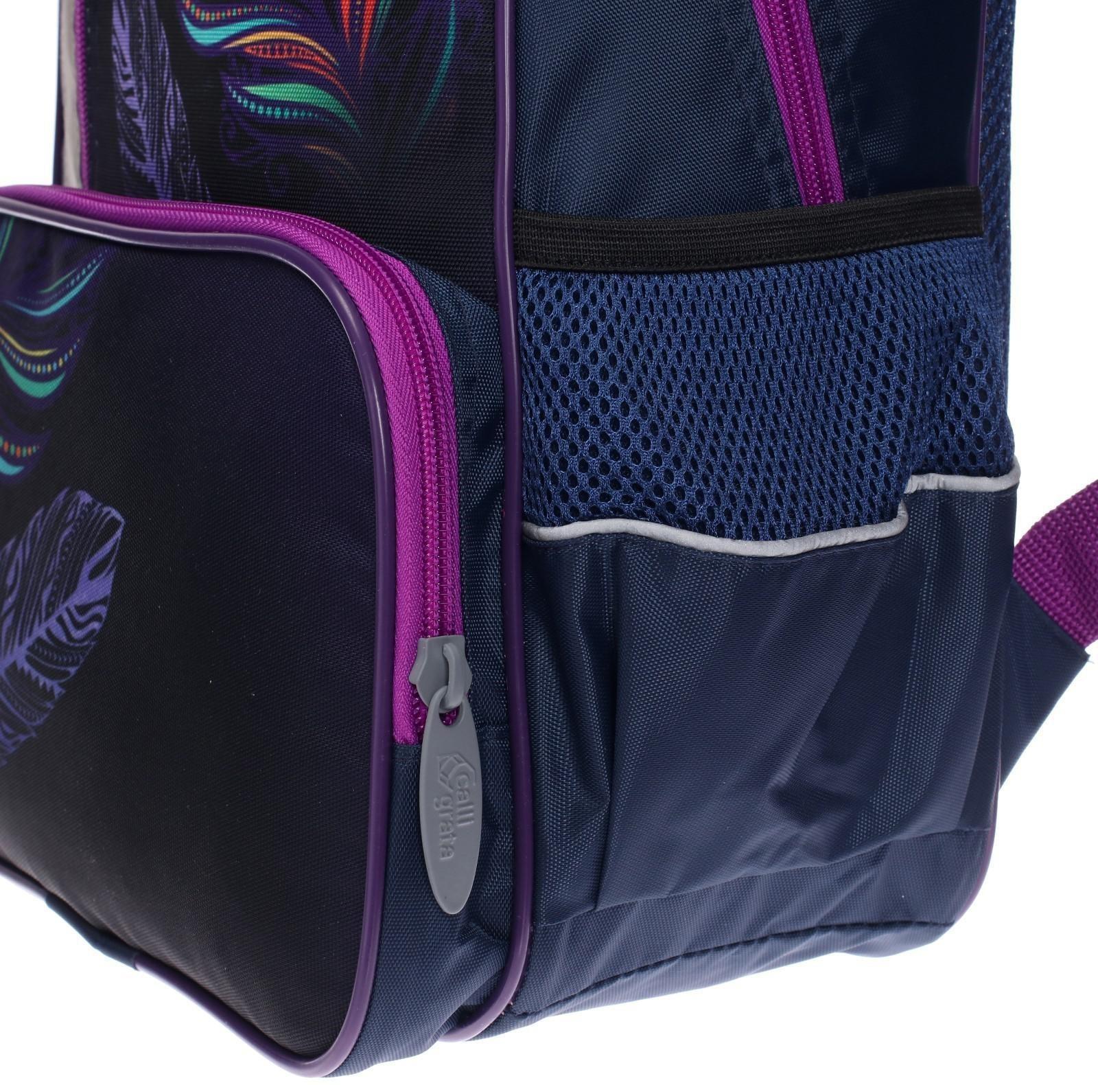 Рюкзак школьный, 37 х 26 х 13 см, эргономичная спинка, Calligrata ОРТ 