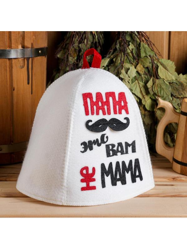 Шапка для бани с аппликацией 