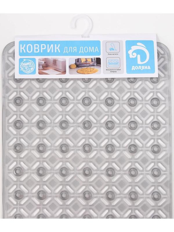 SPA-коврик для ванны на присосках Доляна «Рельеф»,37×88 см, цвет МИКС