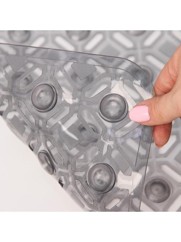 SPA-коврик для ванны на присосках Доляна «Рельеф»,37×88 см, цвет МИКС