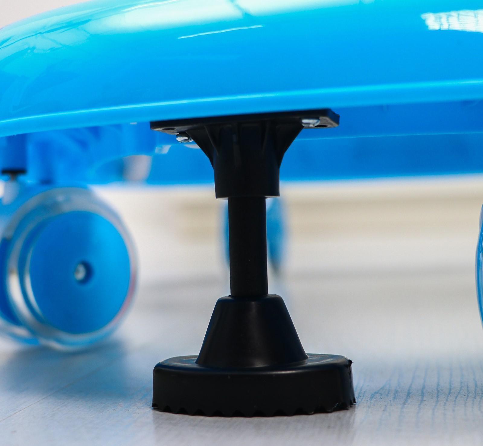 Ходунки «Улыбка», 8 силик. колес, съемная панель, муз., свет, игрушки, голубой