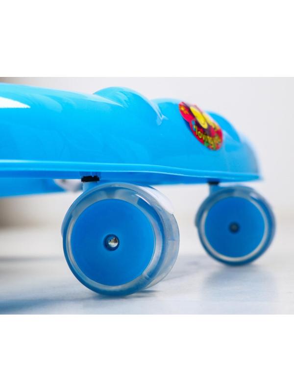 Ходунки «Улыбка», 8 силик. колес, съемная панель, муз., свет, игрушки, голубой