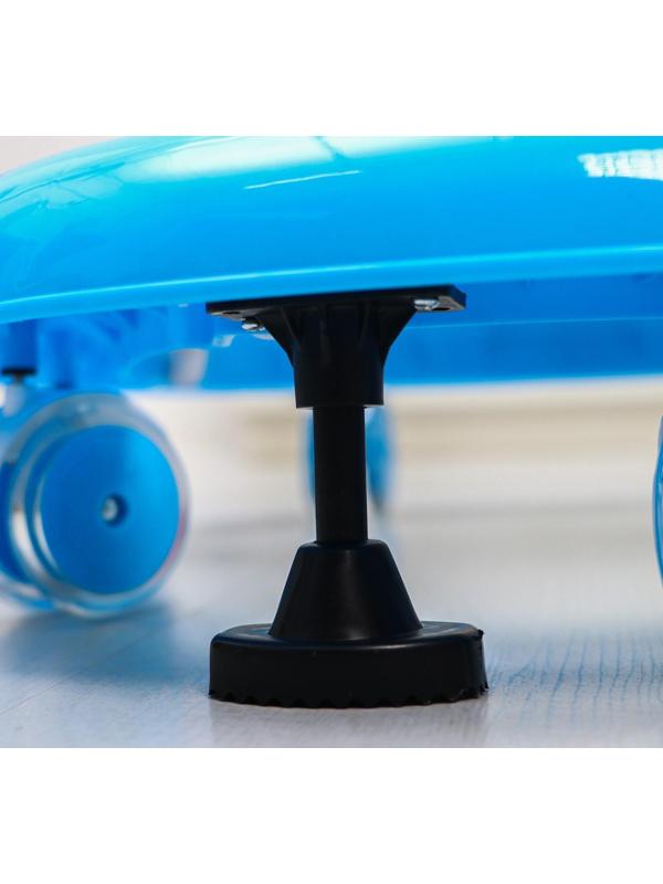 Ходунки «Улыбка», 8 силик. колес, съемная панель, муз., свет, игрушки, голубой