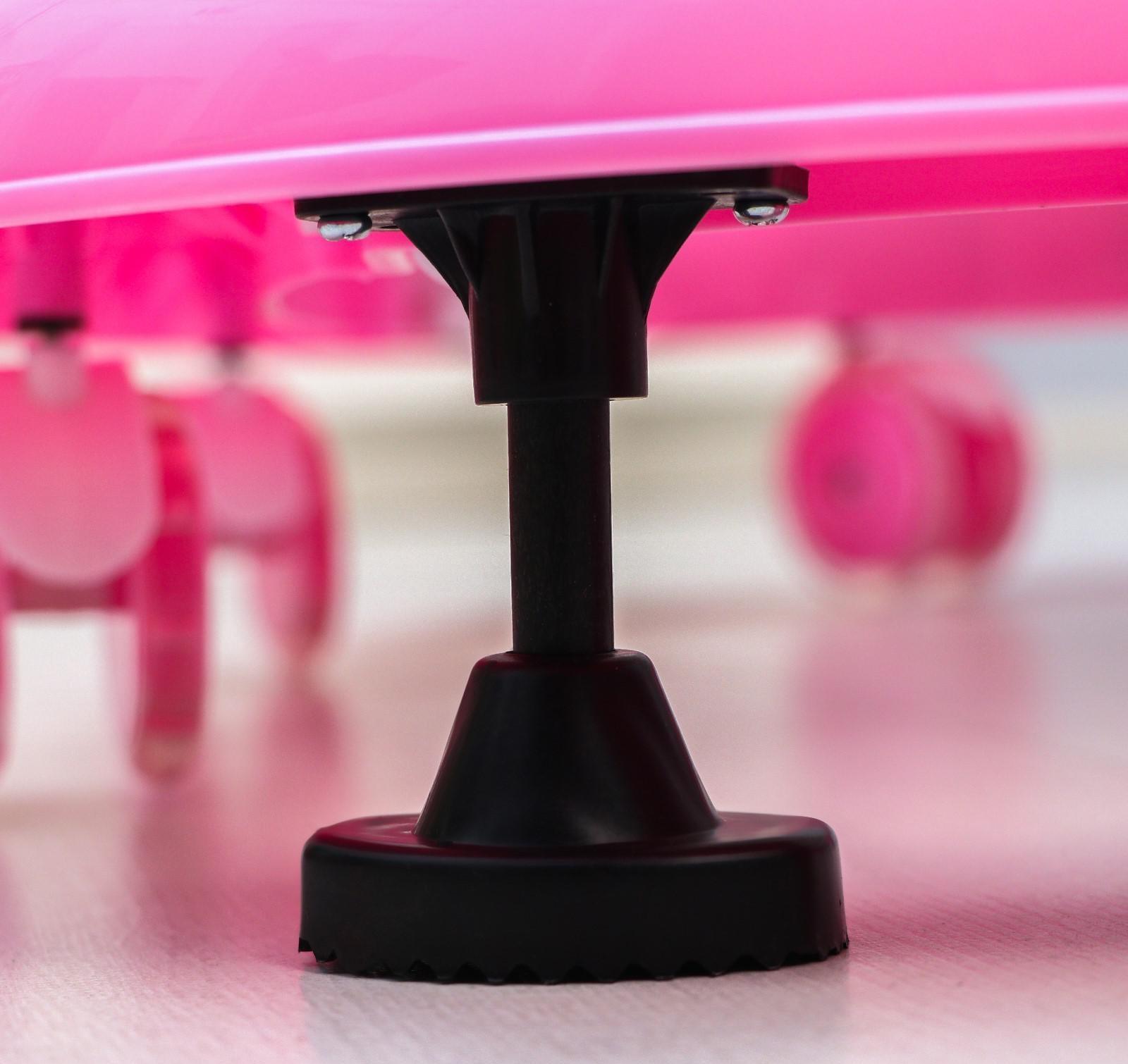 Ходунки «Улыбка», 8 силик. колес, съемная панель, муз., свет, игрушки, розовый