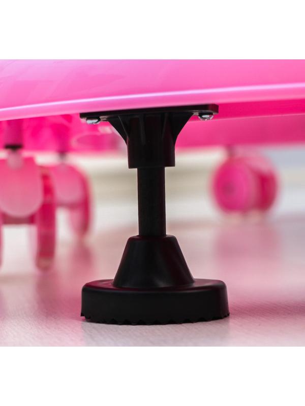 Ходунки «Улыбка», 8 силик. колес, съемная панель, муз., свет, игрушки, розовый