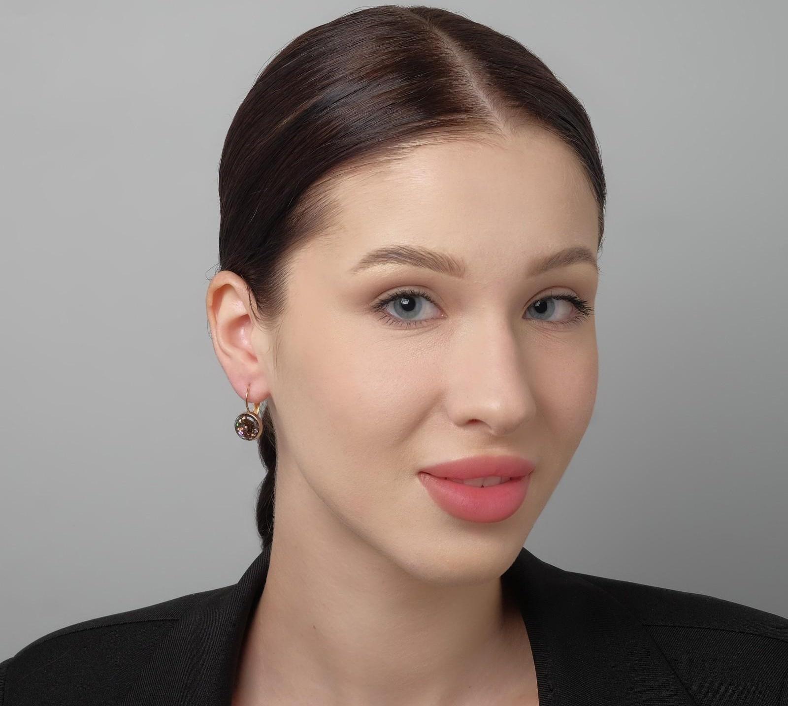 Серьги со стразами 