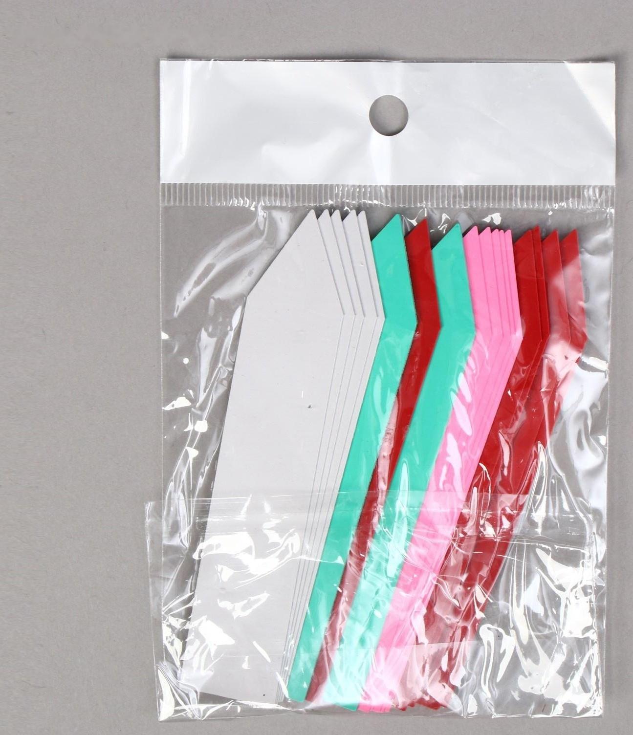 Бирки садовые для маркировки, 10 см, набор 20 шт., пластик, цвет МИКС